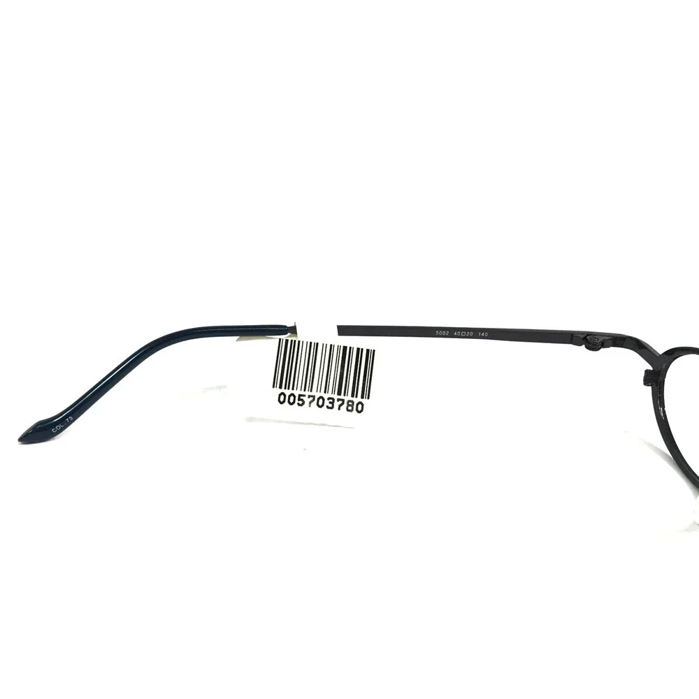 ogi Eyeglasses Frames 5002 COL. 73 Navy Blue Oval Full Rim Titanium 40-20-140